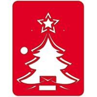 Alubox 08 miaplalbnatstero frontal intercambiable para buzón Mia con dibujo árbol de Navidad- rojo